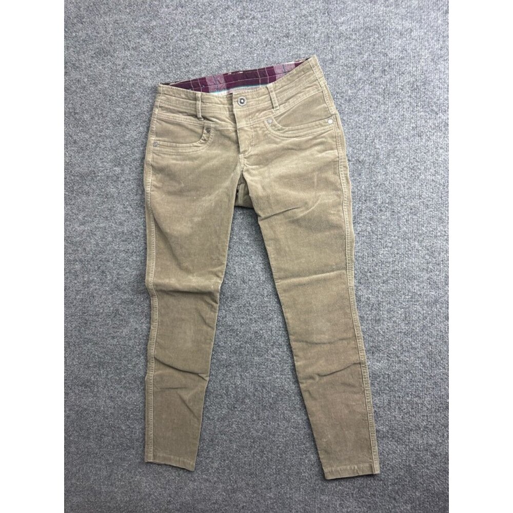 Kuhl Streamline Skinny Pants Women’s 2 Short Light Brown Corduroy Ankle‎